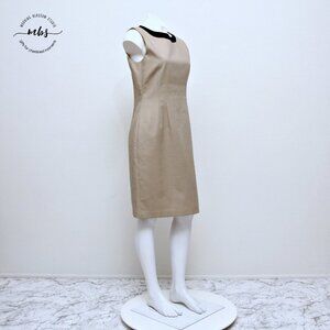 Tahari Sleeveless Round Neck Midi Sheath Dress